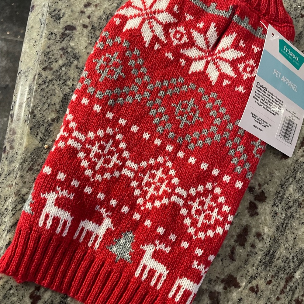 NWT chewy Frisco pet winter sweater for small kitten or puppy Sz. XS/small 🐶 🐱